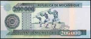 Mozambik, republika (1975-dátum), 200 000 meticais 18/01/2003