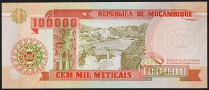Mozambique, République (1975-date), 100.000 Meticais 1994
