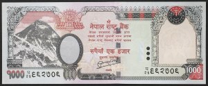 Népal, République (2008-date), 1.000 roupies 2013