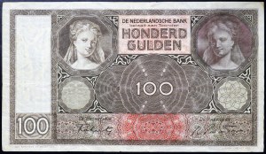 Holandia, Królestwo, Wilhelmina I (1890-1948), 100 Gulden 1942