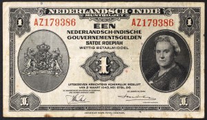 Niederlande Indie, Königreich der Niederlande (1817-1949), 1 Gulden 02/03/1943