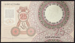 Holandia, Królestwo, Julianna (1948-1980), 25 Gulden 10/04/1955