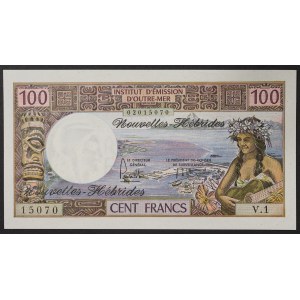 New Hebrides, French/British Condominium (1906-1980), 100 Francs 1975