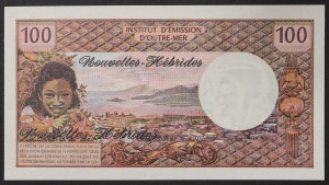 New Hebrides, French/British Condominium (1906-1980), 100 Francs 1975