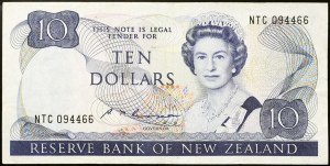 Neuseeland, Staat (1907-date), 10 Dollar 1985-89