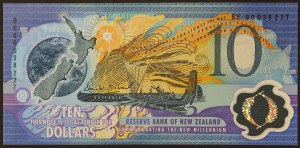 Nouvelle-Zélande, État (1907-date), 10 Dollars 2000