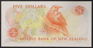 New Zealand, State (1907-date), 5 Dollars 1981-92
