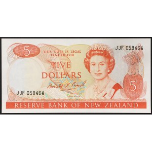 Nowa Zelandia, stan (1907-data), 5 dolarów 1989-92