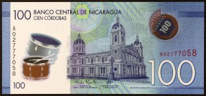 Nicaragua, République (1838-date), 100 Cordobas 26/10/2015