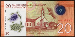 Nicaragua, République (1838-date), 20 Cordobas 26/03/2014