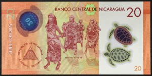 Nicaragua, Republic (1838-date), 20 Cordobas 26/03/2014