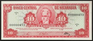 Nicaragua, Republic (1838-date), 10 Cordobas 1968