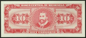 Nicaragua, République (1838-date), 10 Cordobas 1968