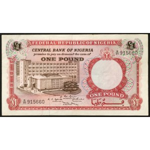 Nigeria, Republika Federalna (od 1960), 1 funt 1967