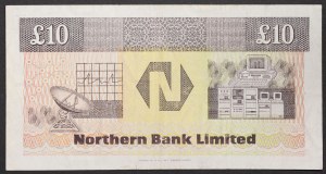 Northern Ireland, Republic (1921-date), 10 Pounds 24/08/1988