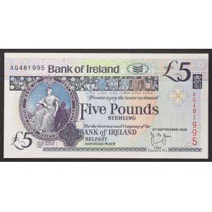 Northern Ireland, Republic (1921-date), 5 Pounds 05/09/2000