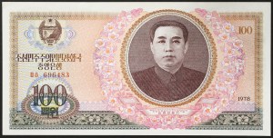 North Korea, Democratic People's Republic (1948-date), 100 Won 1978