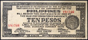 Filipiny, 10 peso 1942