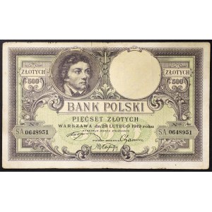 Poland, Republic (1916-1939), 500 Zlotych 28/02/1919 (1924)