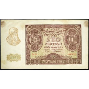 Pologne, Occupation allemande (1939-1944), 100 Zlotych 01/03/1940
