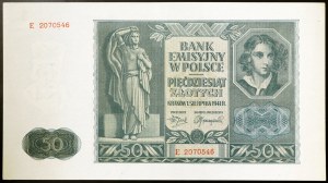Pologne, Occupation allemande (1939-1944), 50 Zlotych 01/08/1941