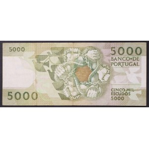 Portugalsko, Republika (1910-dátum), 5 000 Escudos 19/10/1989