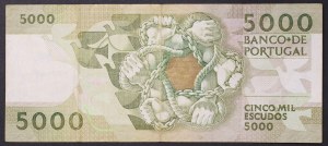 Portugal, Republik (ab 1910), 5.000 Escudos 19/10/1989