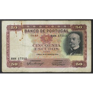 Portugal, Republic (1910-date), 50 Escudos 28/06/1949