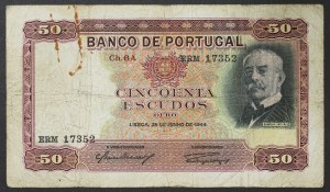 Portugal, Republic (1910-date), 50 Escudos 28/06/1949