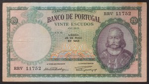 Portugal, République (1910-date), 20 Escudos 25/05/1953