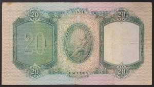 Portugal, Republic (1910-date), 20 Escudos 25/05/1953