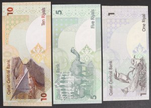 Qatar, Constitutional monarchy (1971-date), Lot 3 pcs.