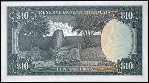 Rhodésie, République (1970-1979), 10 dollars 02/01/1979