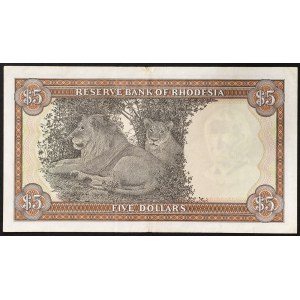 Rhodésie, République (1970-1979), 5 dollars 20/10/1978