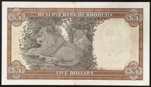 Rhodesia, Republic (1970-1979), 5 Dollars 20/10/1978