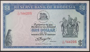 Rhodesia, Republic (1970-1979), 1 Dollar 02/08/1979