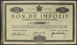 Rumunia, Królestwo, Karol II (1930-1940), 1.000 lei 19/01/1934