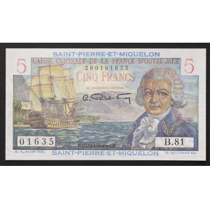 Saint-Pierre i Miquelon, 5 franków 1950-60