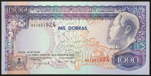 St. Thomas und Prinzeninsel, Republik (seit 1977), 1.000 Dobras 26/08/1993