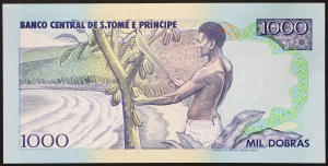 Saint Thomas and Prince Island, Republic (1977-date), 1.000 Dobras 26/08/1993