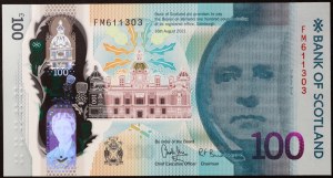 Szkocja, Elżbieta II (1952-2022), 100 funtów 16/08/2021