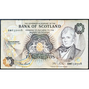 Scotland, Elizabeth II (1952-2022), 10 Pounds 20/10/1986