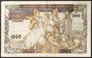 Srbsko, německá okupace (1941-1945), 1.000 Dinara 01/05/1941