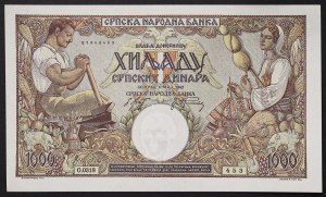 Srbsko, nemecká okupácia (1941-1945), 1.000 Dinara 01/05/1942