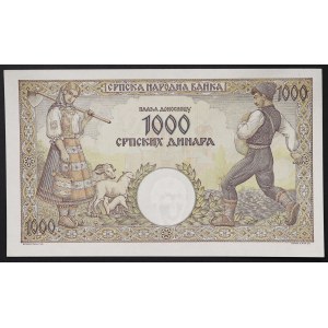 Serbie, Occupation allemande (1941-1945), 1.000 Dinara 01/05/1942