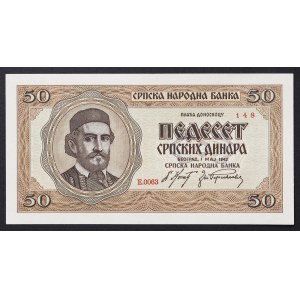 Serbia, German Occupation (1941-1945), 50 Dinara 01/05/1942