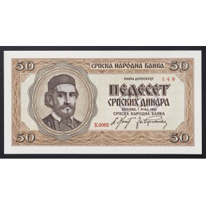 Srbsko, nemecká okupácia (1941-1945), 50 Dinara 01/05/1942
