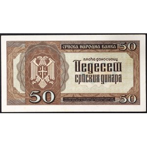 Serbia, occupazione tedesca (1941-1945), 50 Dinara 01/05/1942