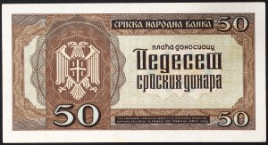 Serbia, German Occupation (1941-1945), 50 Dinara 01/05/1942