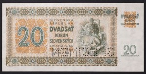 Slovakia, First Republic (1939-1945), 20 Korun 1939